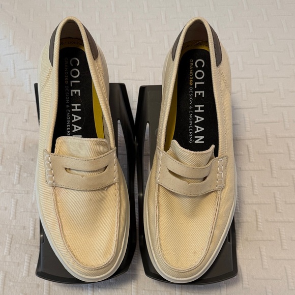 Cole Haan Men's Tan and Brown Slip-On Loafers - Picture 2 of 5